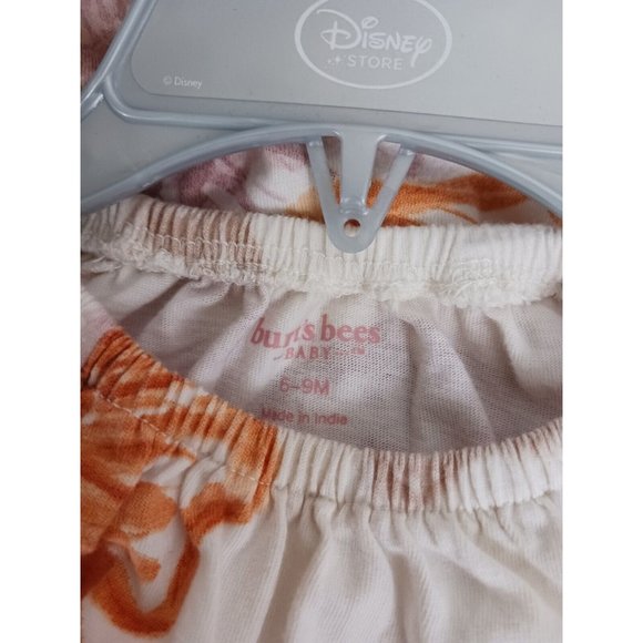 Burts Bee Baby Long Sleeve One Piece Floral Design Romper Girls Size 6-9M - Picture 6 of 8